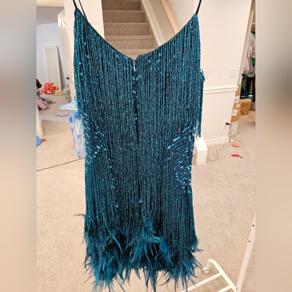 Nadine Merabi                                LOTTIE TEAL DRESS SMALL/US4… - Picture 7 of 8